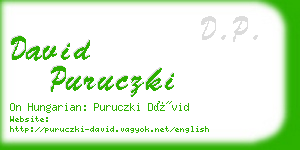 david puruczki business card